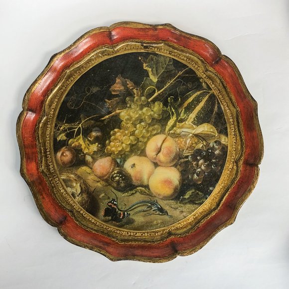 Vintage V. G. Florence Made in Italy Painted Wooden Tray - Picture 1 of 11